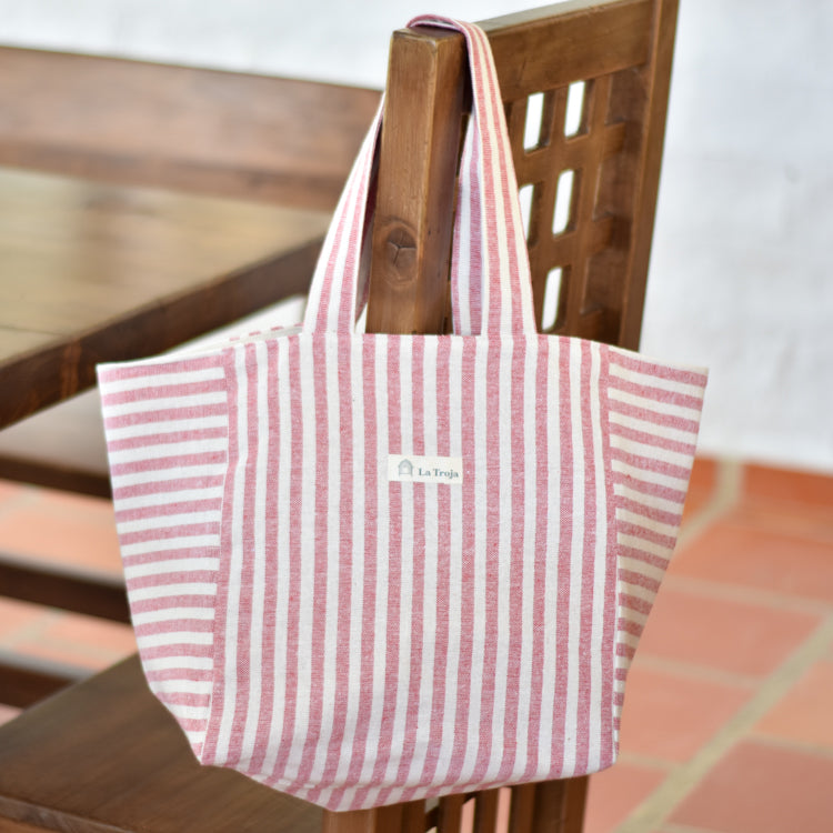 Tote bag rayas