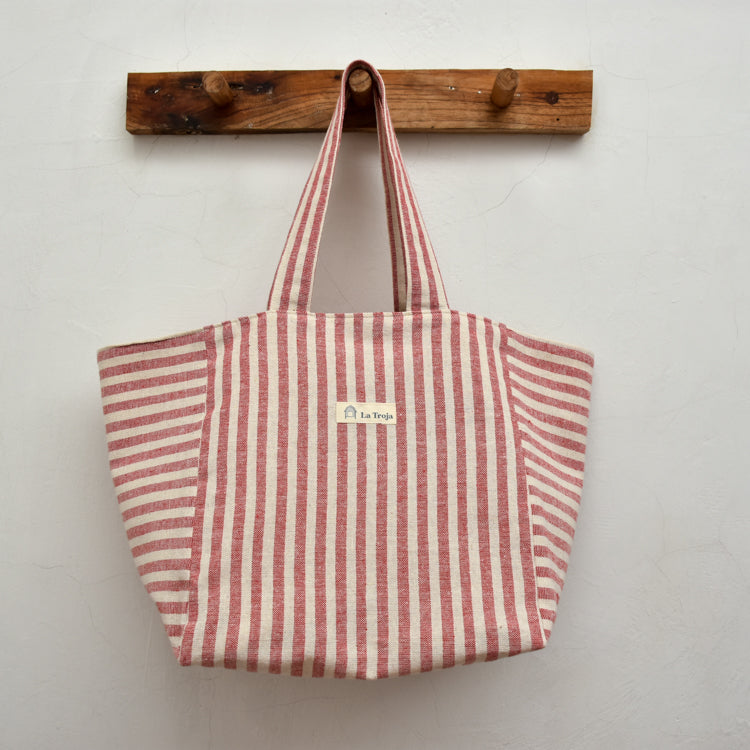 Tote bag rayas