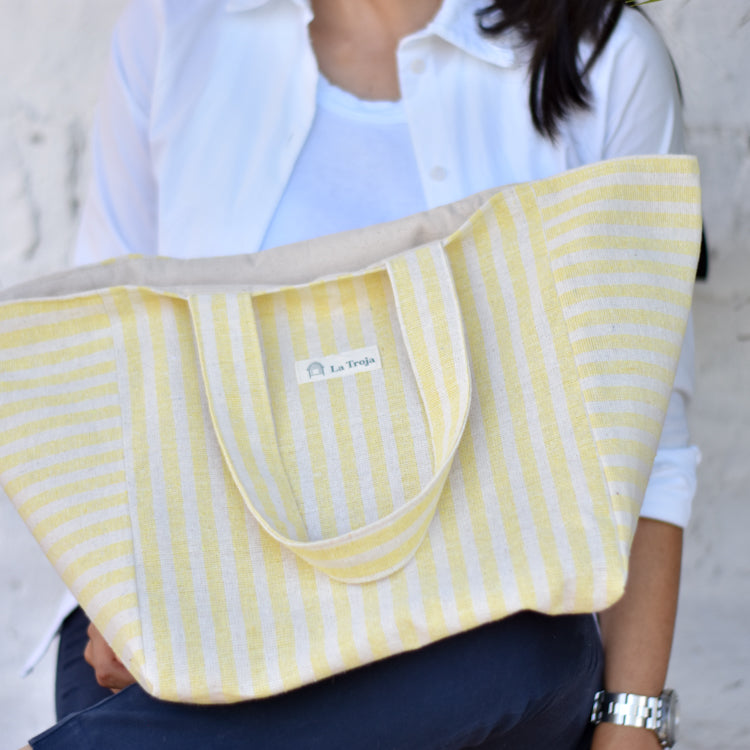 Tote bag rayas