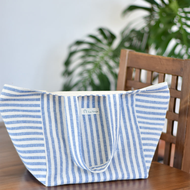 Tote bag rayas