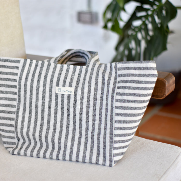 Tote bag rayas