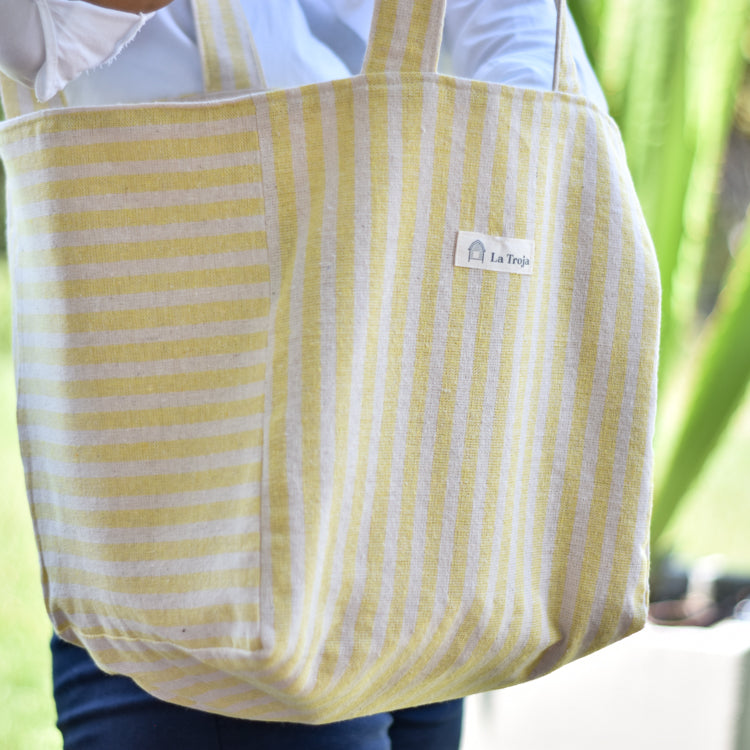 Tote bag rayas
