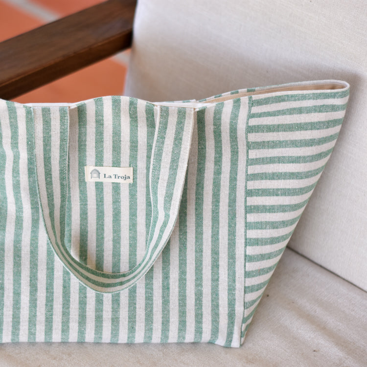 Tote bag rayas