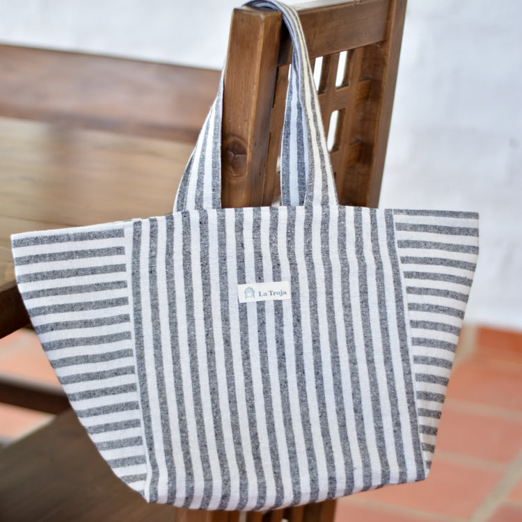 Tote bag rayas