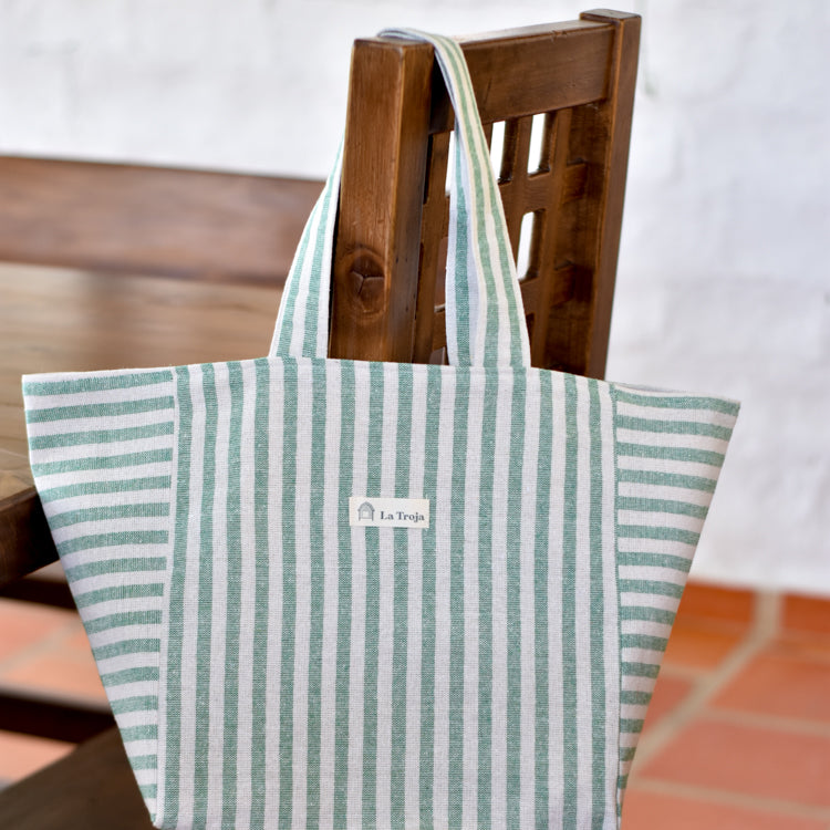 Tote bag rayas