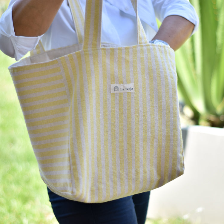 Tote bag rayas