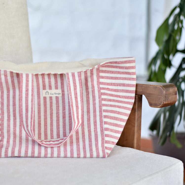 Tote bag rayas