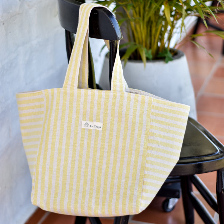 Tote bag rayas