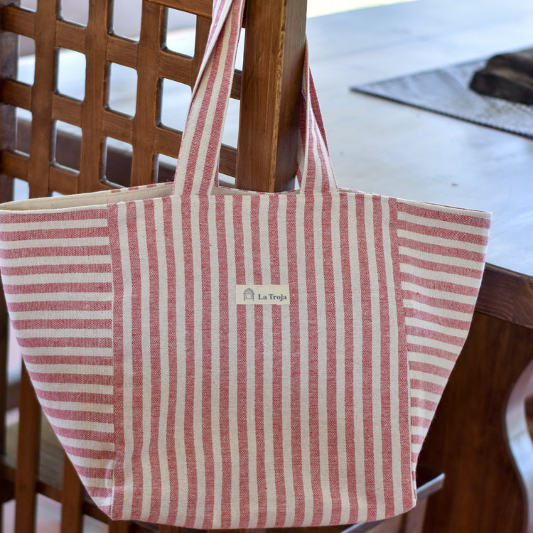 Tote bag rayas
