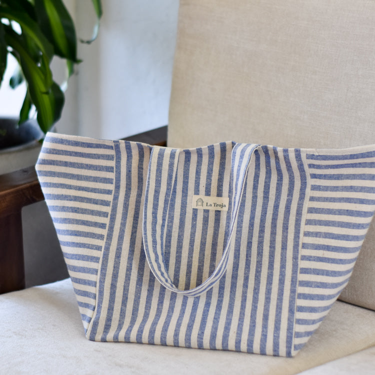 Tote bag rayas