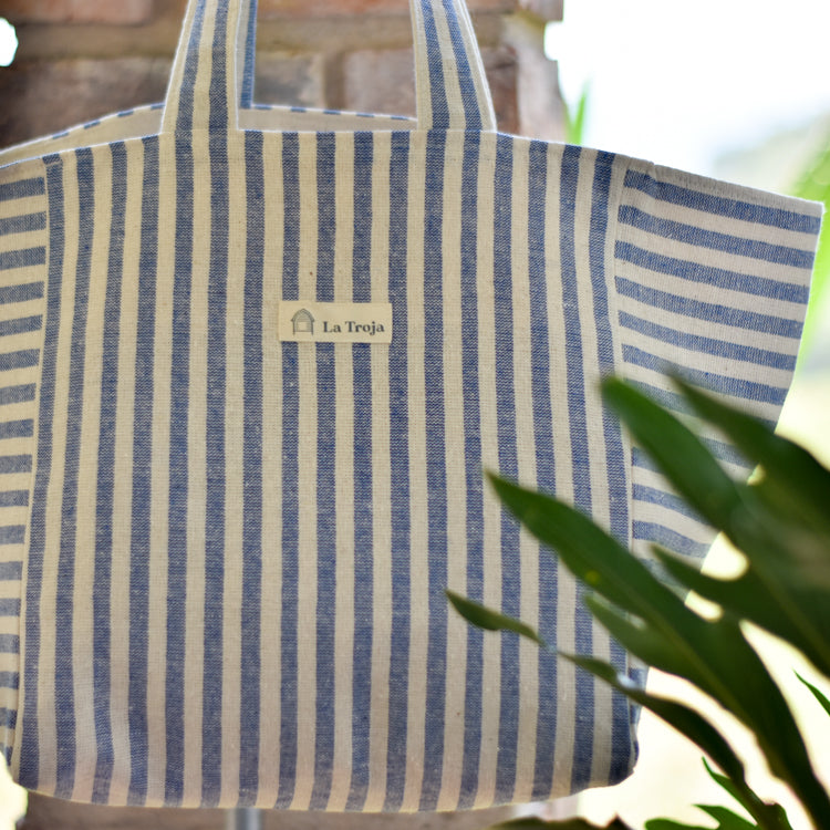Tote bag rayas