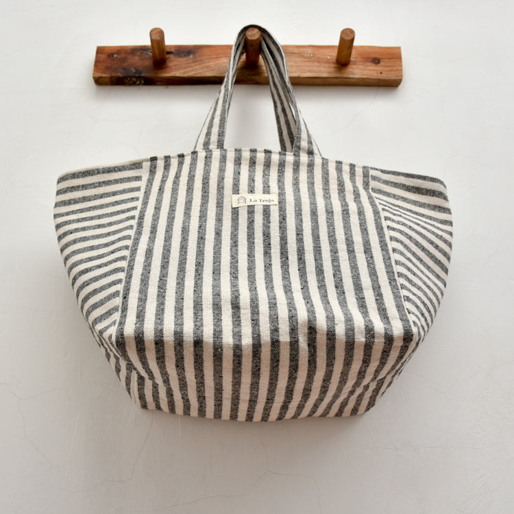 Tote bag rayas