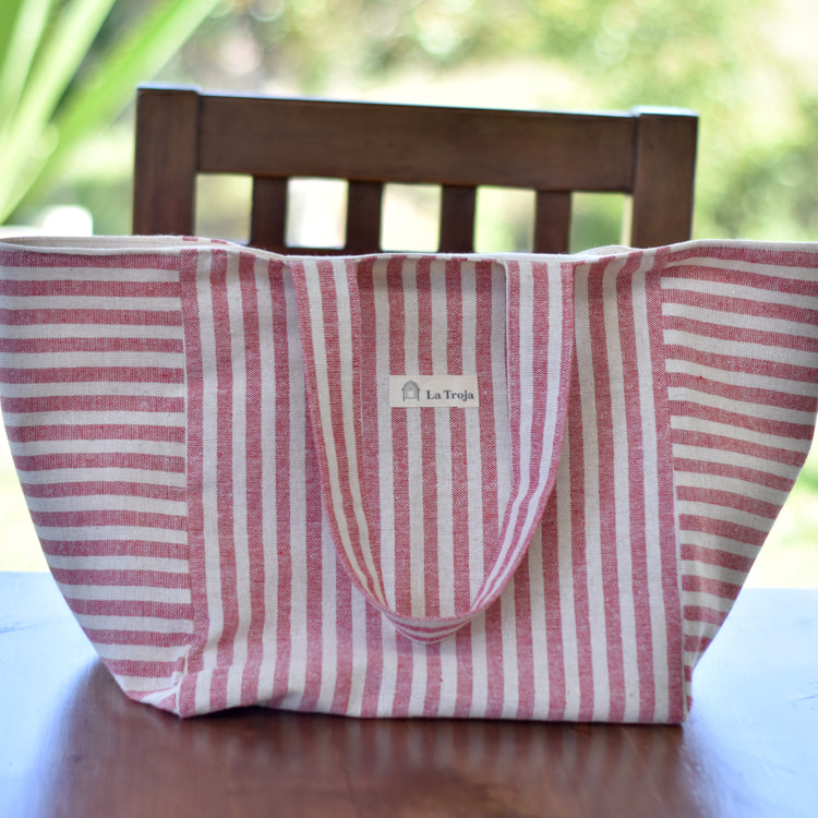 Tote bag rayas