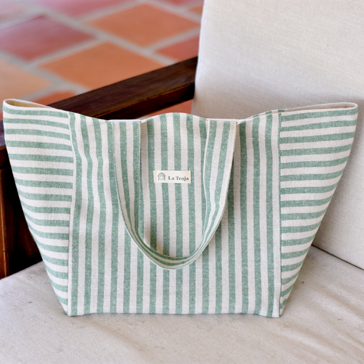 Tote bag rayas