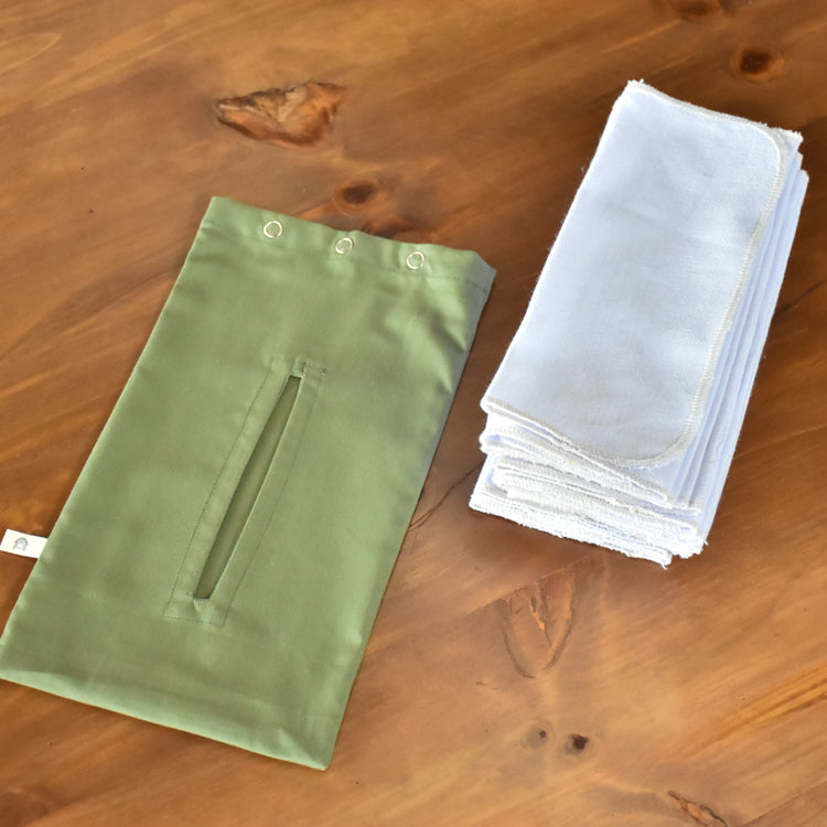 Kit de pañitos reutilizables para cocina x16 + Bolsa organizadora